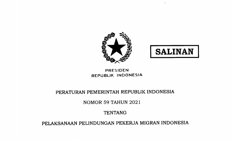 Terbitkan PP 59/2021, Pemerintah Perkuat Aspek Pelindungan dan Jamsos Pekerja Migran